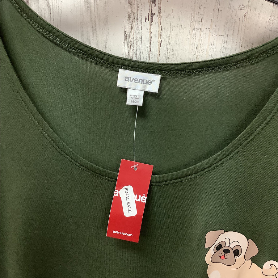 Avenue Size 26/28 Pawesome Pug Shirt