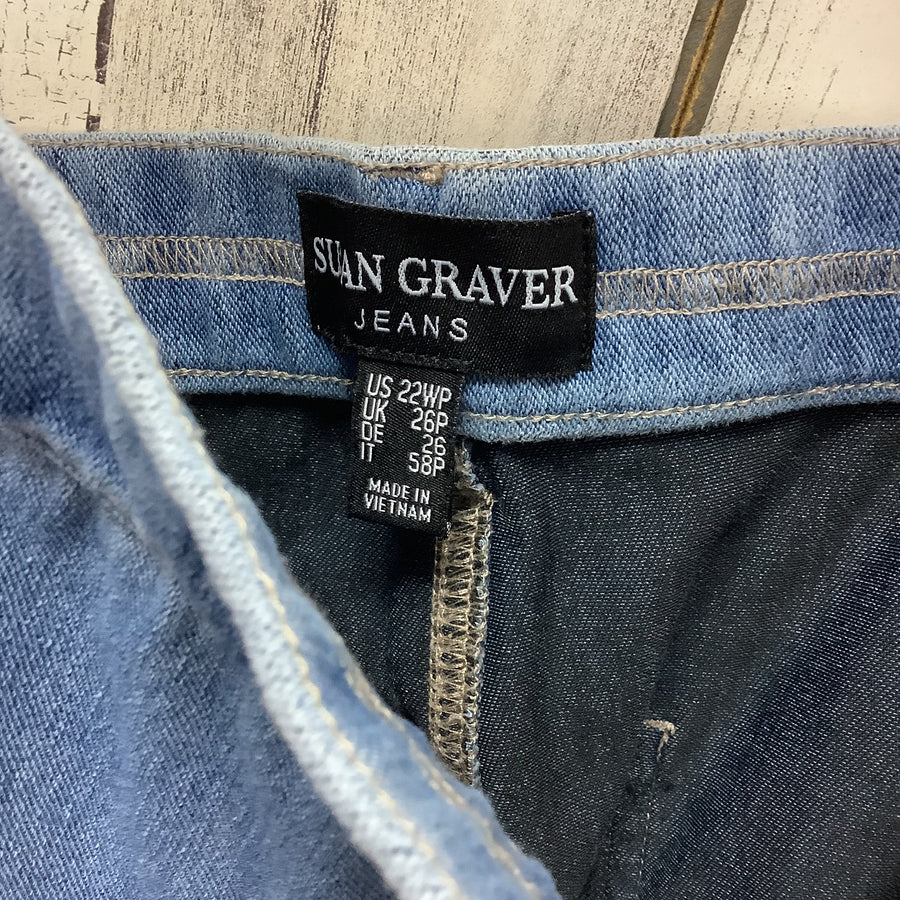 Susan Graver Size 22 W P Curvy Capris