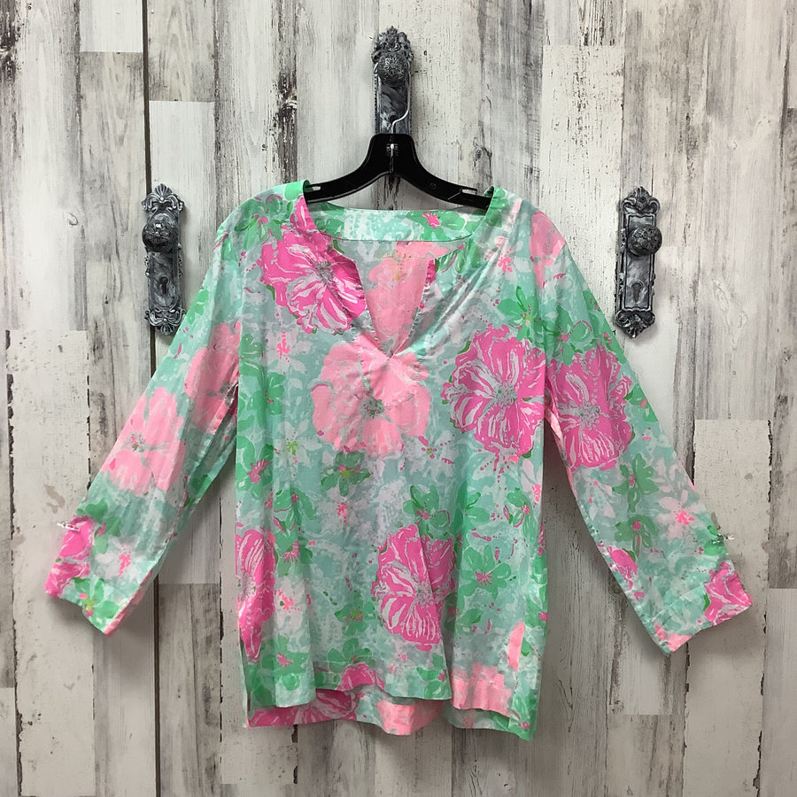 Lilly Pulitzer Size Large Womens Pink And Blue Shirt