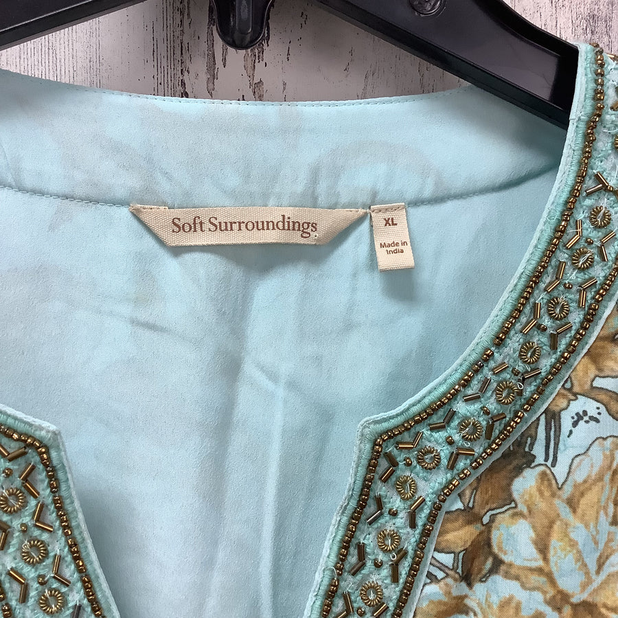 Soft Surroundings Size XL Boho Peasant Maxi Dress