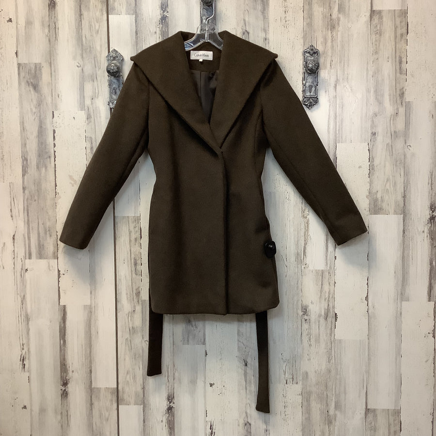 Calvin Klein Size XS Dark Brown Coat